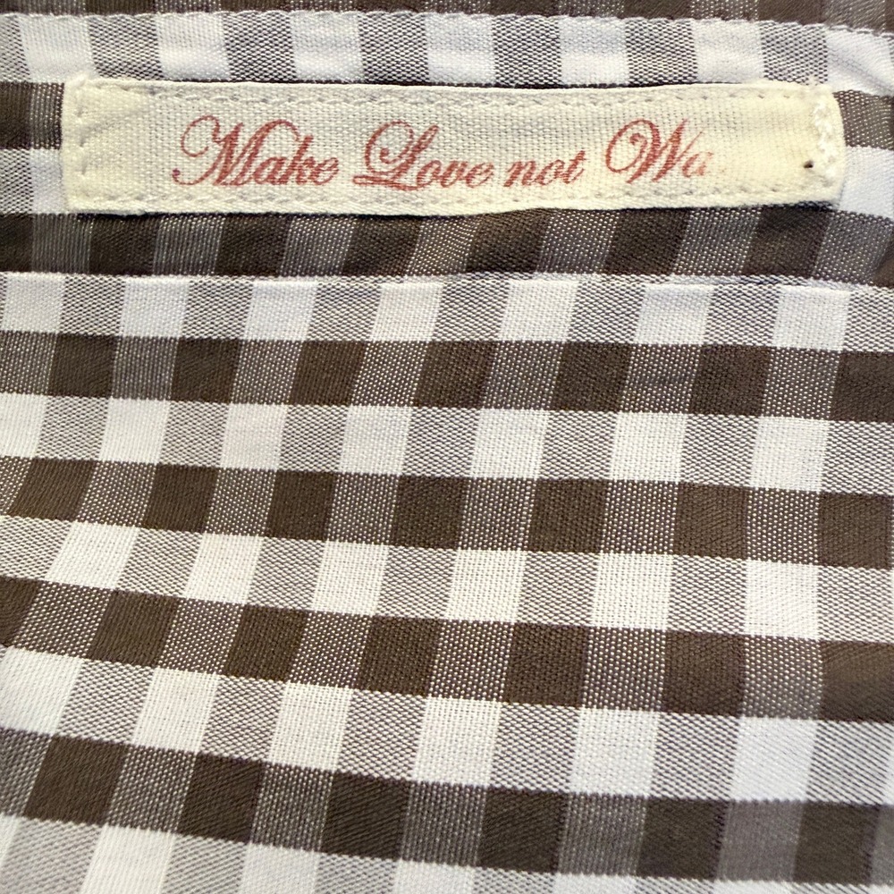 Paul Smith Button Down Shirt 15 38 Mens Gingham Two Fold Cotton Brown - Picture 8 of 8